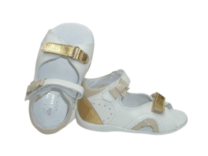 SKÓRZANE Sandały dziewczęce 5171 biały