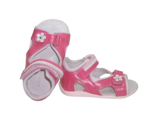SKÓRZANE Sandały dziewczęce 3707 fuxia