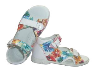 SKÓRZANE Sandały dziewczęce  Kornecki 5197 biały