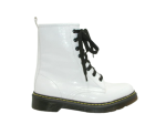 Trzewik młodzieżowy ocieplany Kornecki 6938 biały lak.
