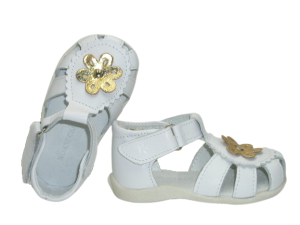 SKÓRZANE Sandały dziewczęce Kornecki 3139 biały