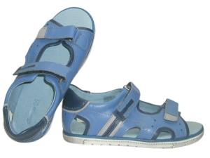 SKÓRZANE Sandały chłopięce 3747 błękit